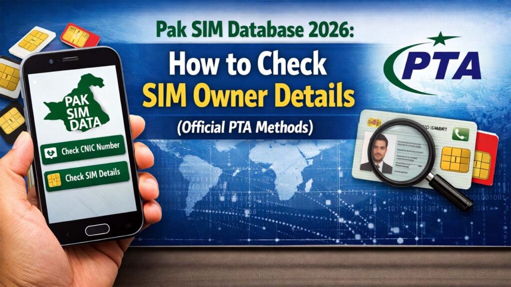 Pak SIM Database 2026: How to Check SIM Owner Details (Official PTA Methods)