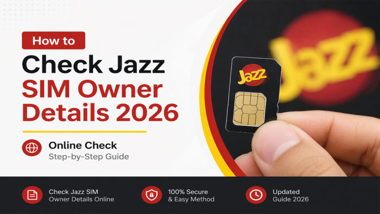 How to Check Jazz SIM Owner Details 2026 Online Check