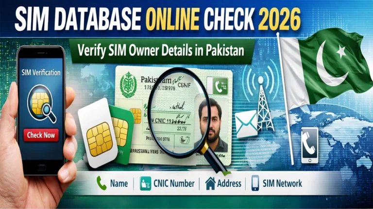 SIM Database Online Check 2026: Verify SIM Owner Details in Pakistan